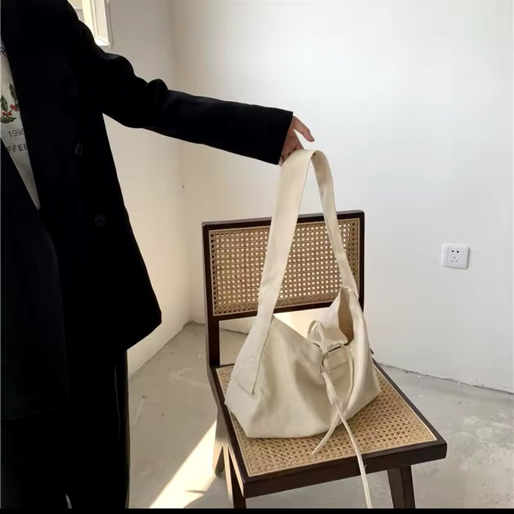 CROSSBODY CANVAS TOTE BAG NWT